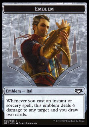 Emblem Ral, Izzet Viceroy (Guilds of Ravnica - Mythic Edition) Trading Card