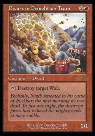 Dwarven Demolition Team (Magic 30th Anniversary Edition - Old Frame) Trading Card