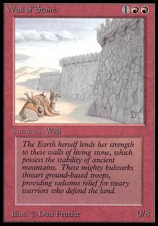 Wall of Stone (Beta) Trading Card