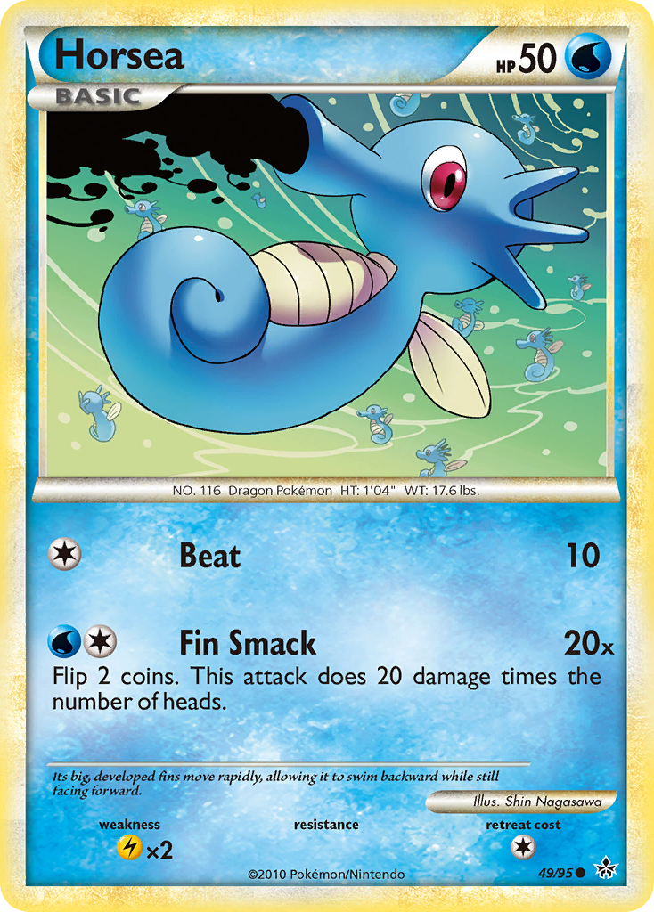 Horsea (49/95) - HS—Unleashed Pokémon Card