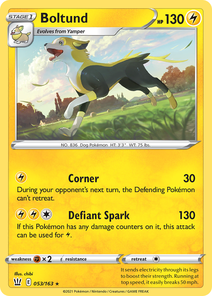 Boltund (53/163) - Battle Styles Pokémon Card