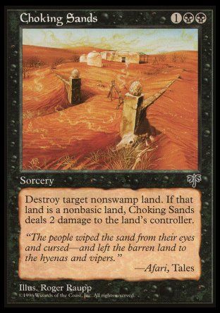 Choking Sands (Mirage) Trading Card