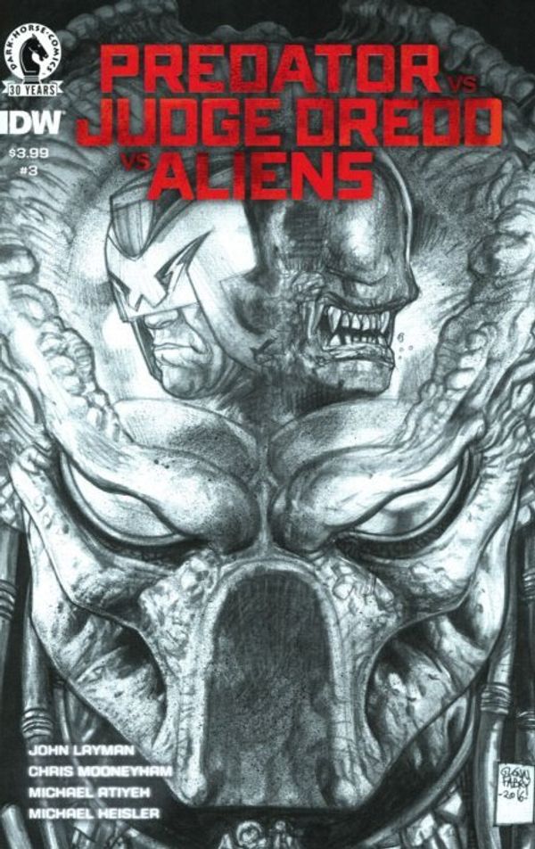 Predator vs. Judge Dredd vs. Aliens #3 (Fabry Pencils Variant)
