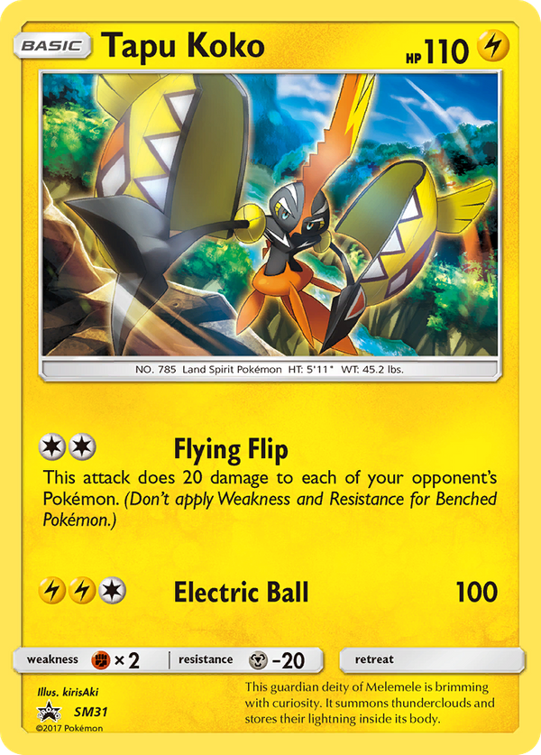 Tapu Koko (SM31) - SM Black Star Promos