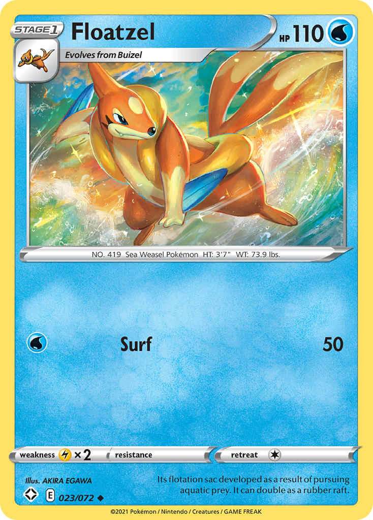 Floatzel (23/72) - Shining Fates Pokémon Card