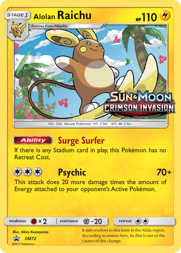 Alolan Raichu (SM72) - SM Black Star Promos