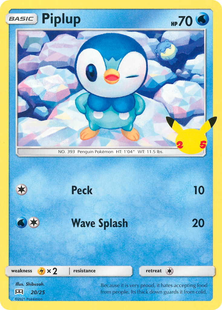 Piplup (20/25) - McDonald's Collection 2021 Pokémon Card