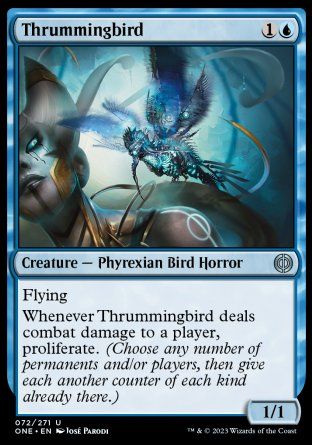 Thrummingbird (Phyrexia: All Will Be One) Trading Card