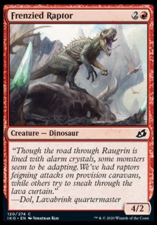 Frenzied Raptor (Ikoria Lair of Behemoths) Trading Card