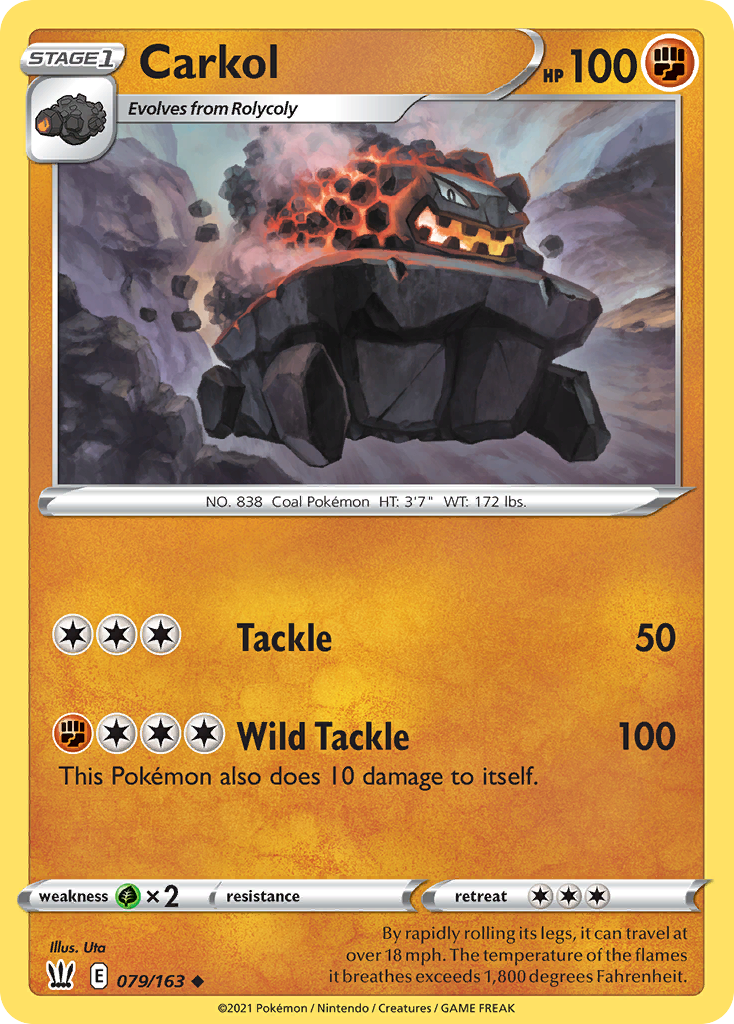 Carkol (79/163) - Battle Styles Pokémon Card