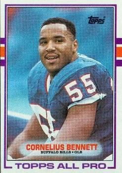 Cornelius Bennett 1989 Topps #43 Sports Card