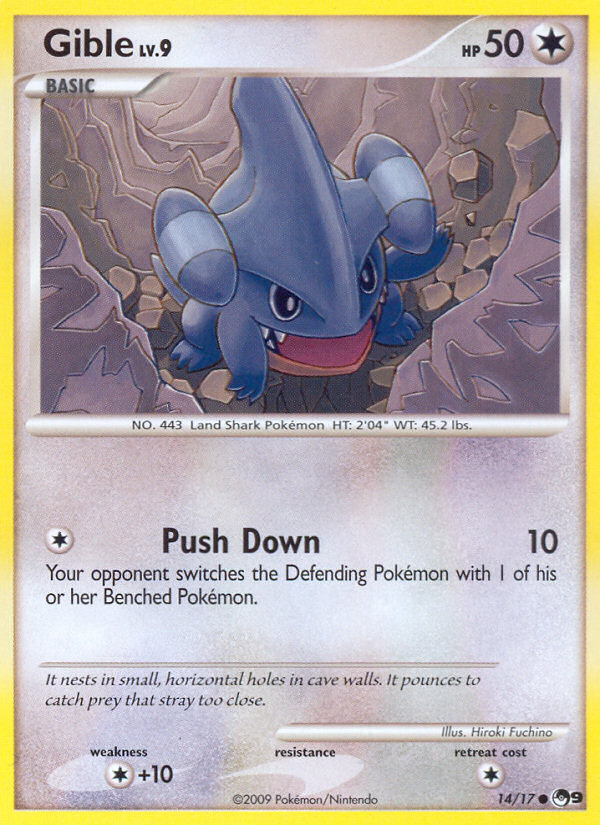 Gible (14/17) - POP Series 9 Pokémon Card