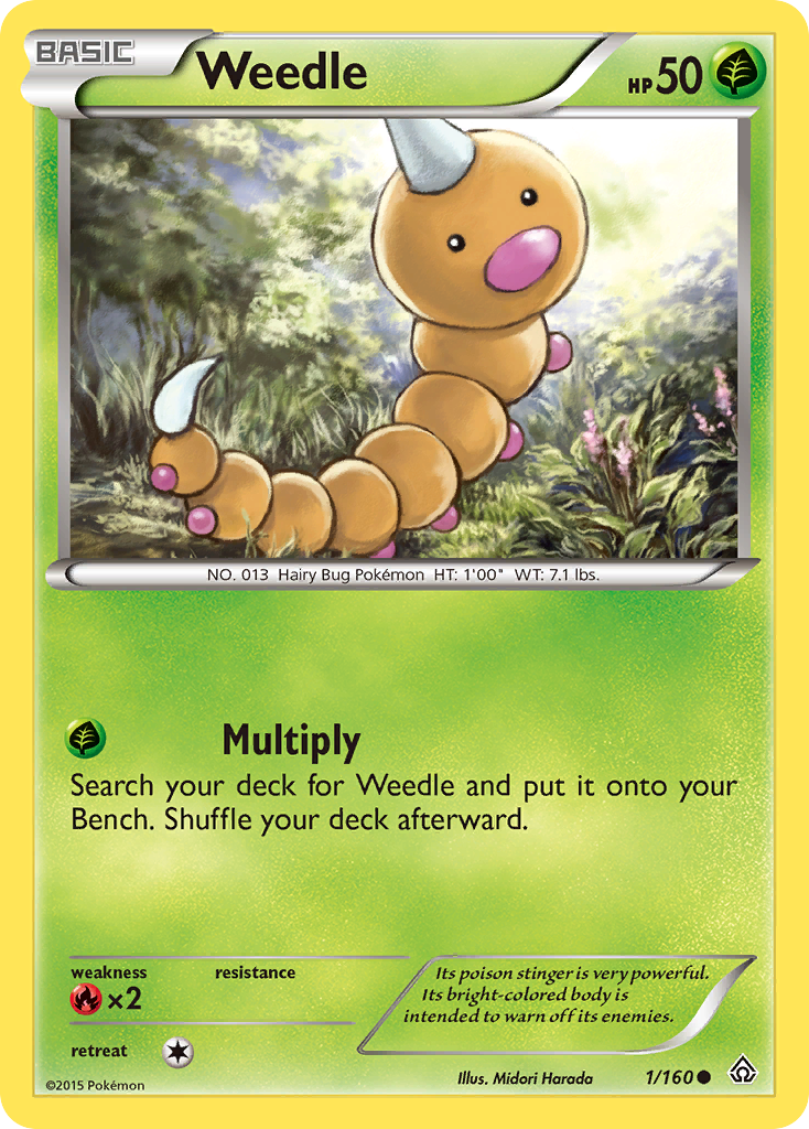 Weedle (1/160) - Primal Clash Pokémon Card