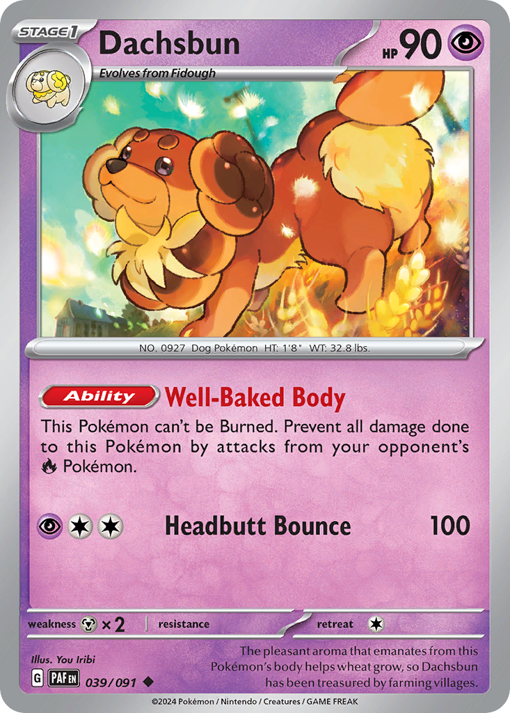 Dachsbun (39/91) - Paldean Fates Pokémon Card