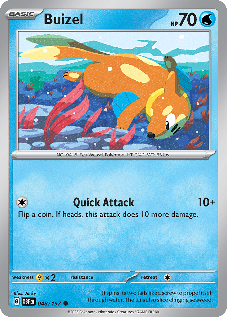 Buizel (48/197) - Obsidian Flames Pokémon Card