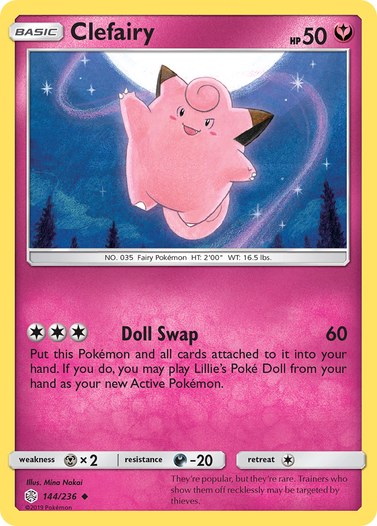 Clefairy (144/236) - Cosmic Eclipse Pokémon Card