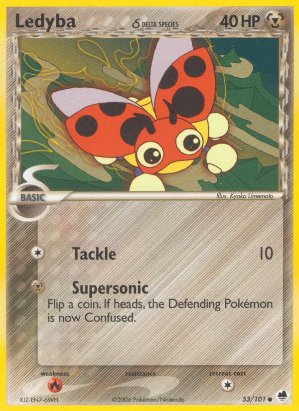 Ledyba δ (53/101) - Dragon Frontiers Pokémon Card