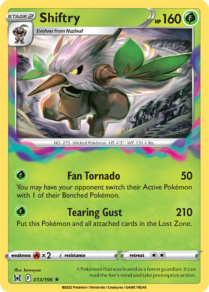 Shiftry (13/196) - Lost Origin Pokémon Card