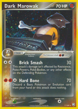 Dark Marowak (7/109) - Team Rocket Returns (Reverse Holo)