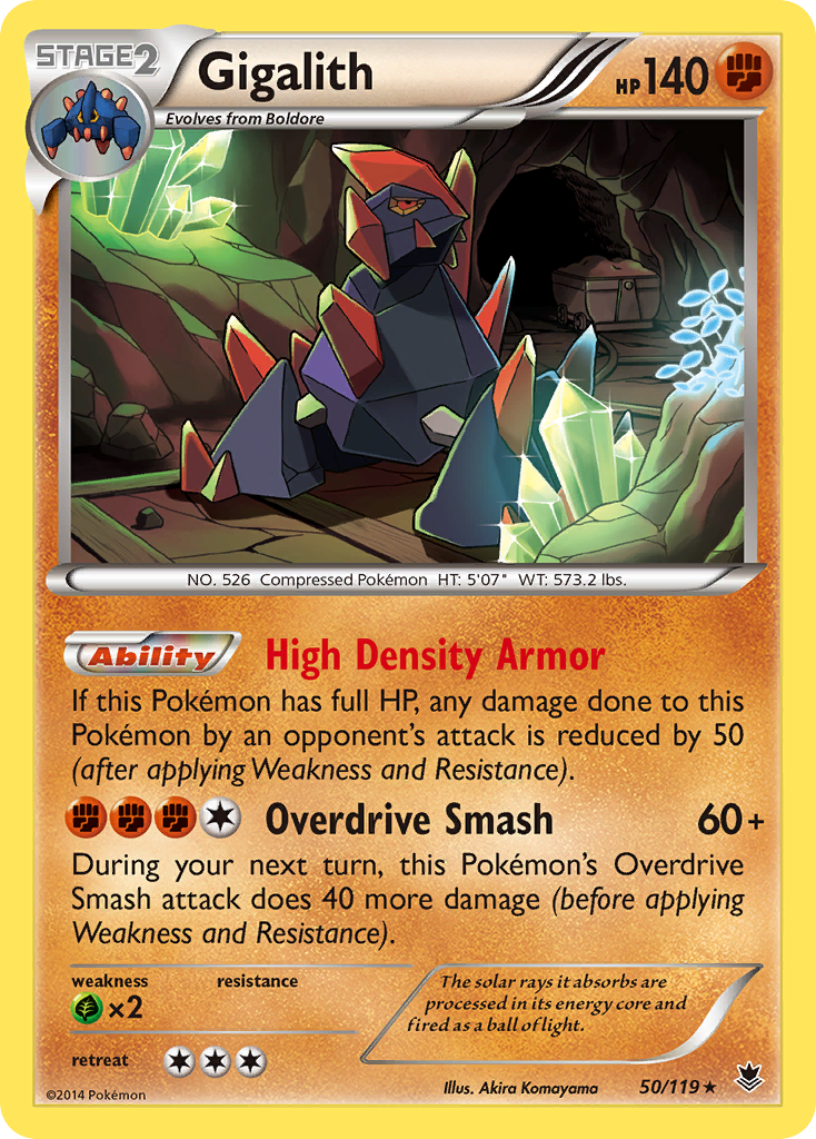 Gigalith (50/119) - Phantom Forces Pokémon Card