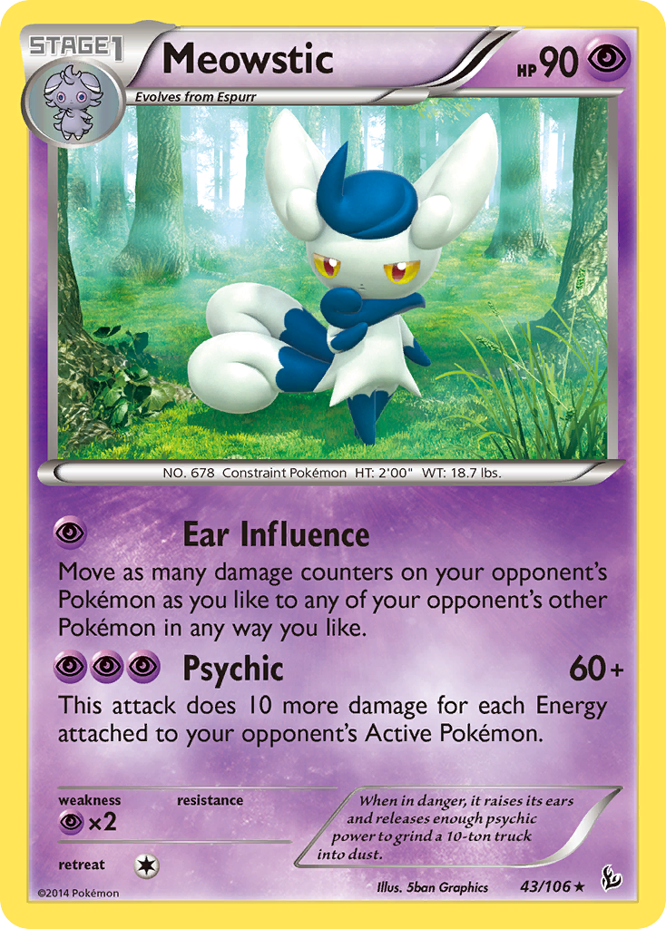 Meowstic (43/106) - Flashfire Pokémon Card