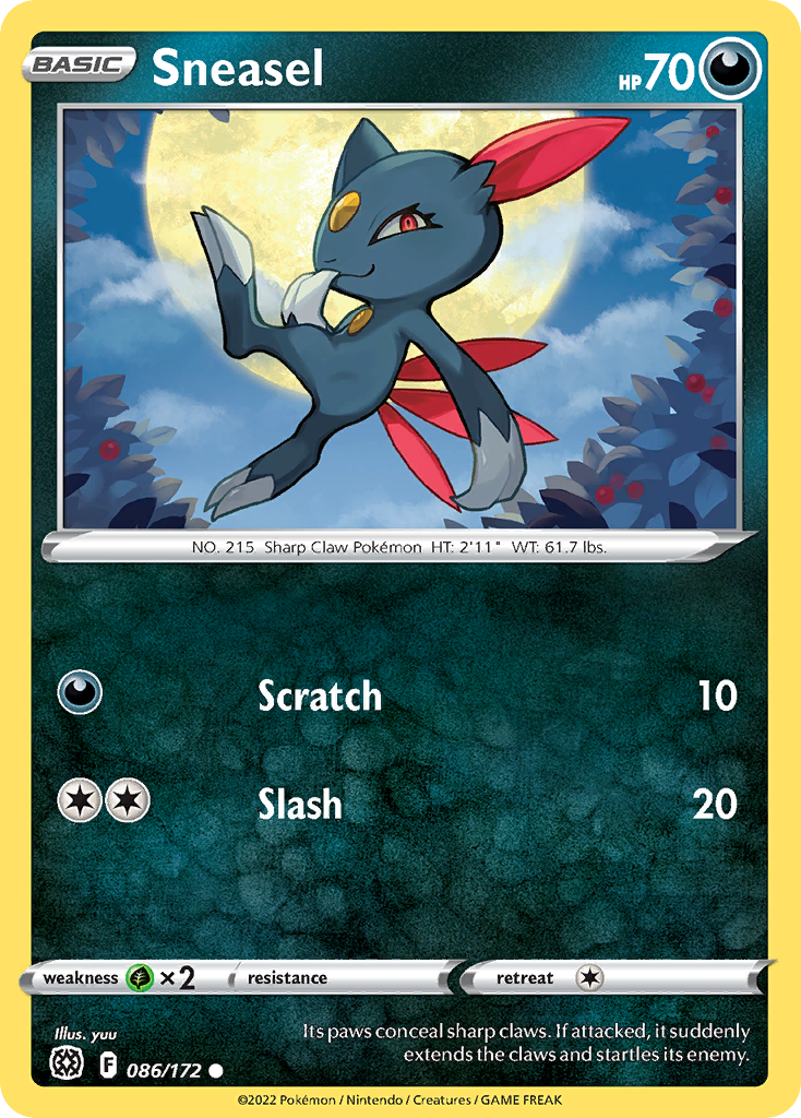 Sneasel (86/172) - Brilliant Stars Pokémon Card