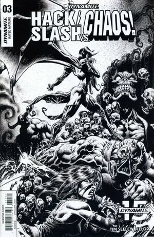 Hack/Slash vs Chaos! #3 (40 Copy Hotz B&w Cover)