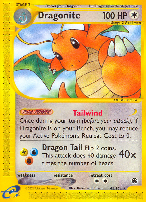 Dragonite (43/165) - Expedition Base Set Pokémon Card