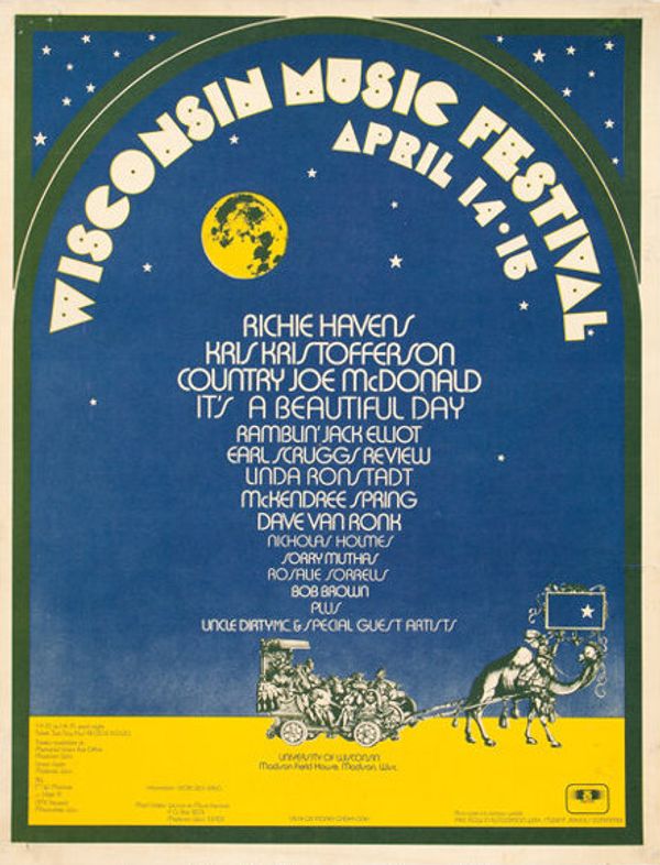 Linda Ronstandt & Kris Kristofferson Wisconsin Music Festival 1973