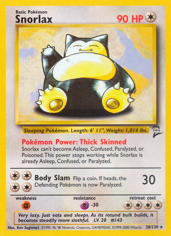 Snorlax (30/130) - Base Set 2 Pokémon Card