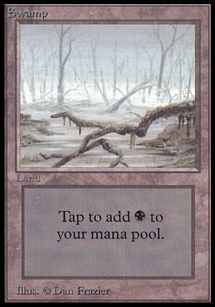 Swamp (Blue Tint) (Alpha) Trading Card