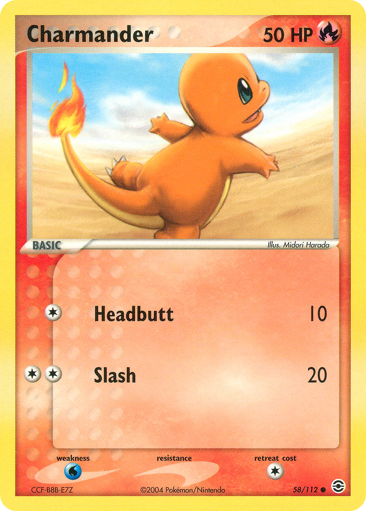 Charmander (58/112) - FireRed & LeafGreen Pokémon Card