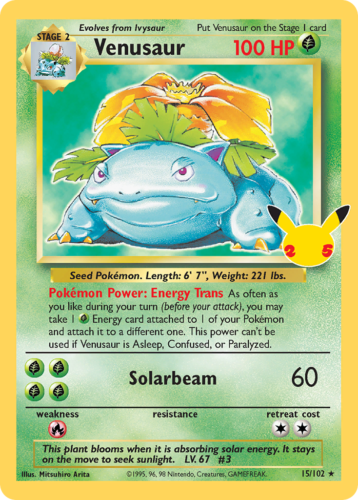 Venusaur (15/25) - Celebrations: Classic Collection Pokémon Card