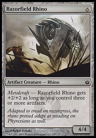 Razorfield Rhino (Mirrodin Besieged) Trading Card