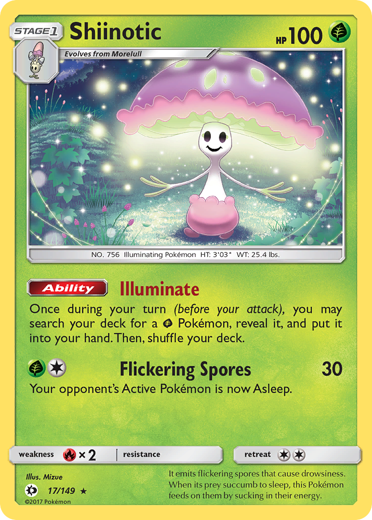 Shiinotic (17/149) - Sun & Moon Pokémon Card