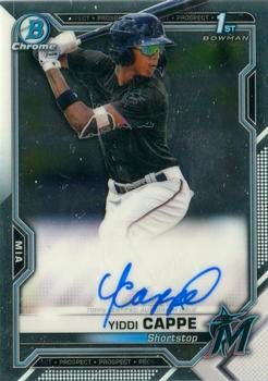 Yiddi Cappe 2021 Bowman Chrome - Prospect Autographs Baseball #CPA-YC Sports Card