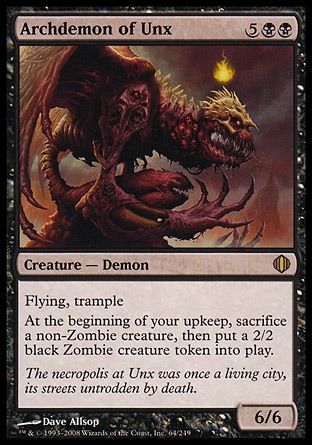 Archdemon of Unx (Shards of Alara) Trading Card