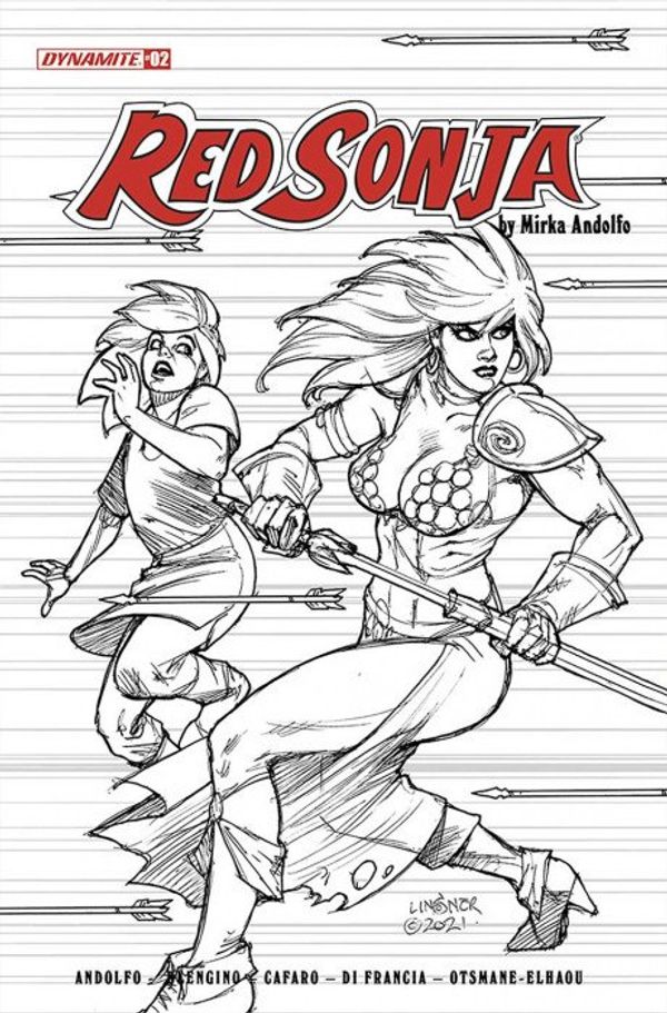 Red Sonja #2 (Cover I 25 Copy Cover Linsner B&W)