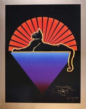 Jerry Garcia Band Cats Under The Stars Lithograph 1995