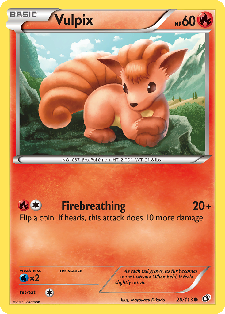 Vulpix (20/113) - Legendary Treasures Pokémon Card