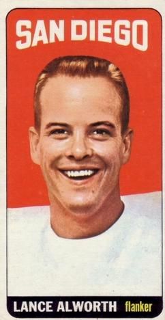 Lance Alworth 1965 Topps #155 Sports Card