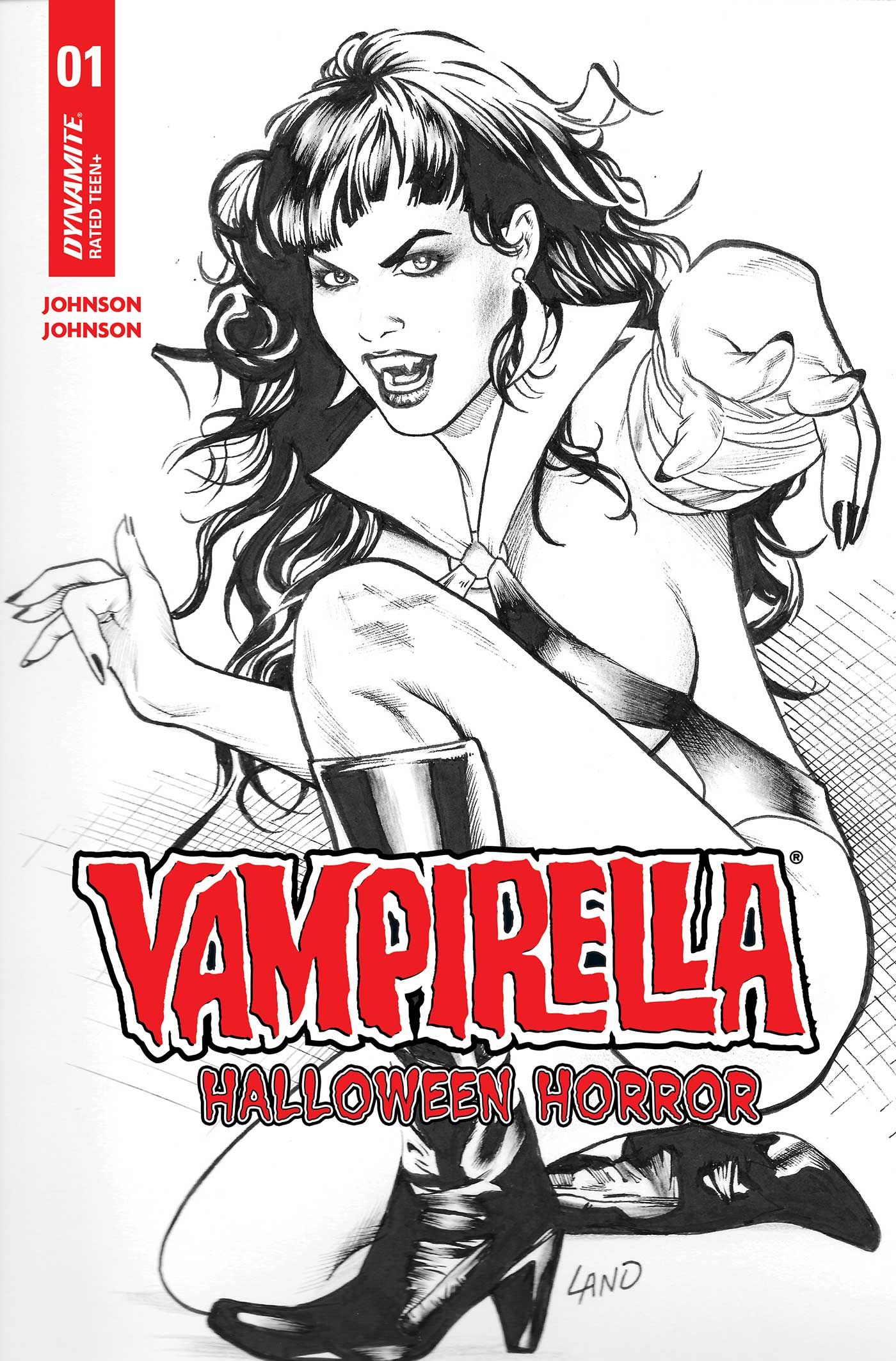 Vampirella Halloween Horror #1 (Cvr Q Inc 1:7 Greg Land Line Art Foc Bonus Variant) Comic