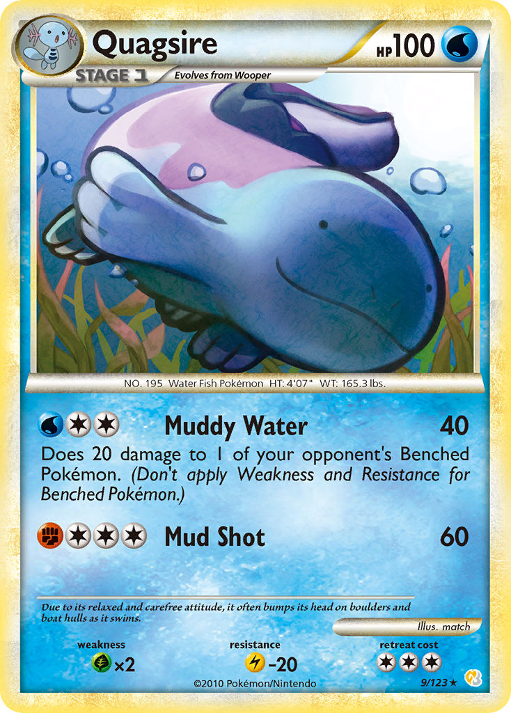 Quagsire (9/123) - HeartGold & SoulSilver Pokémon Card