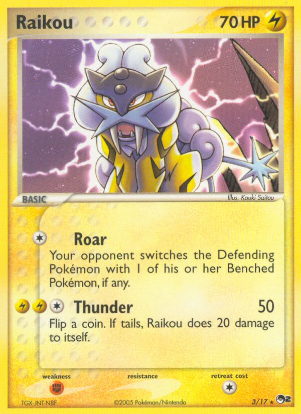 Raikou (3/17) - POP Series 2 Pokémon Card