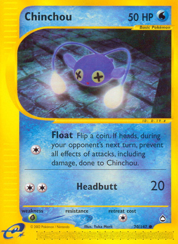 Chinchou (70/147) - Aquapolis Pokémon Card