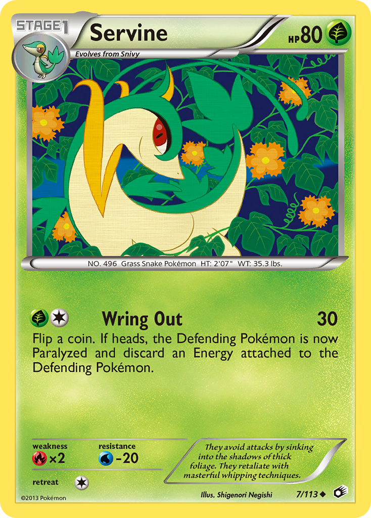 Servine (7/113) - Legendary Treasures Pokémon Card