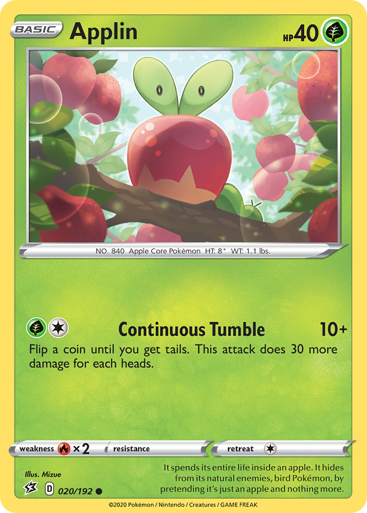 Applin (20/192) - Rebel Clash Pokémon Card