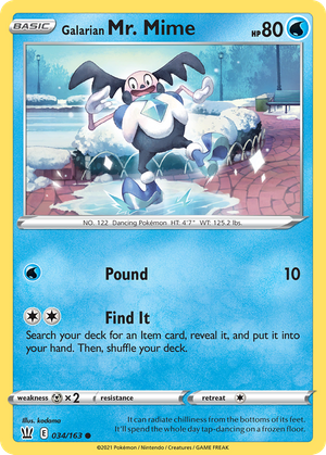 Galarian Mr. Mime (34/163) - Battle Styles