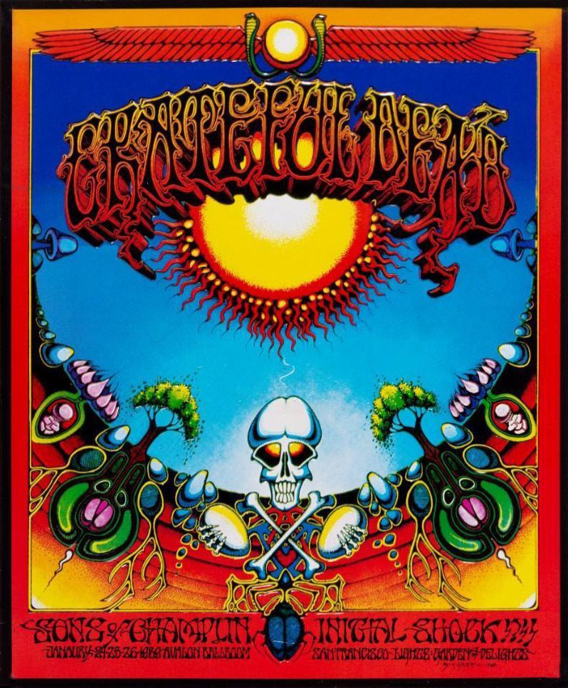 Grateful Dead "Aoxomoxoa" Tin Sign 1996 Concert Poster