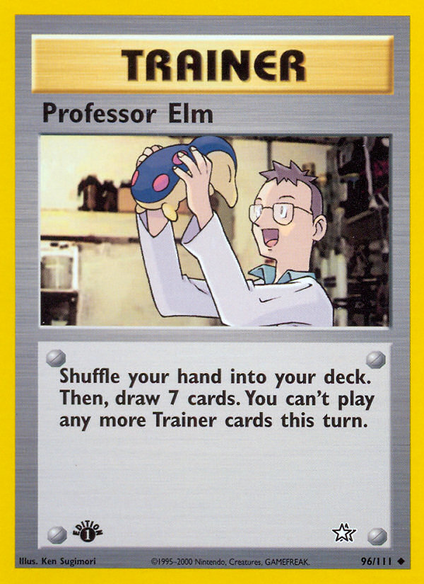 Professor Elm (96/111) - Neo Genesis Pokémon Card